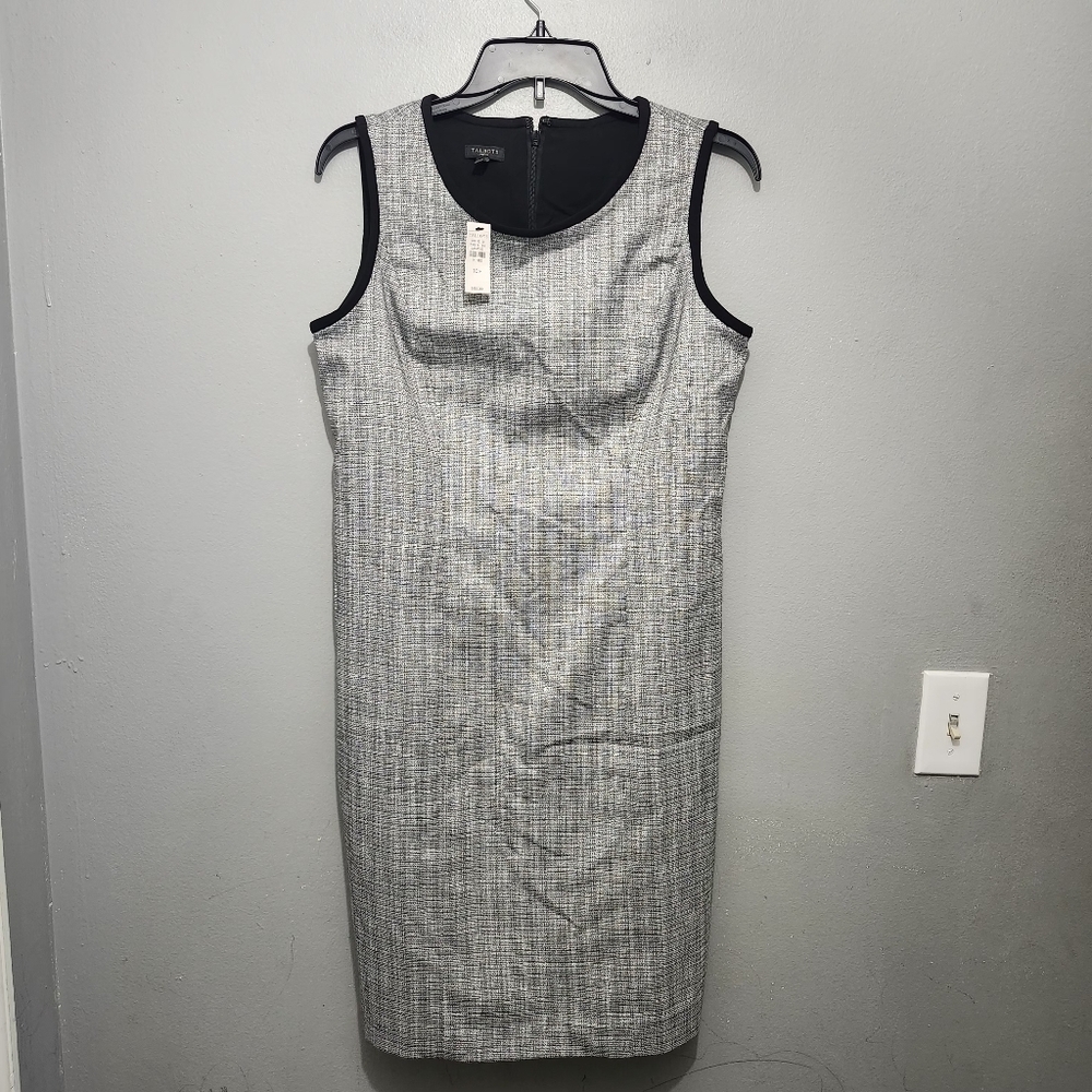 Talbots Women's Gray Sleeveless Dress Size 10P Lined  New With Tags Work Office